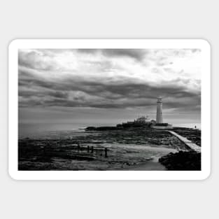 St Mary's Island Monochrome Sticker